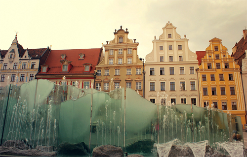 glass fountain