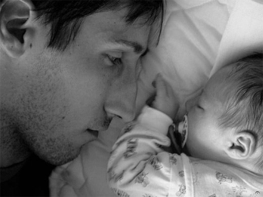 Sleeping father child son daughter photography