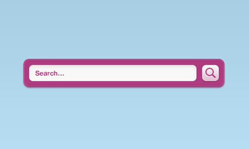 A Pink Vibrant Search Field Interface