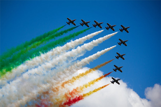 Italian team  aerobatic photography