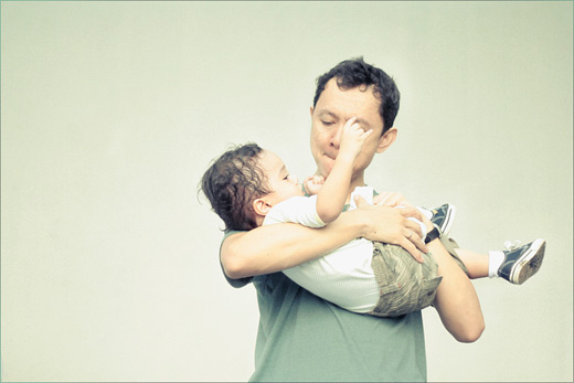 Adorable father child son daughter photography