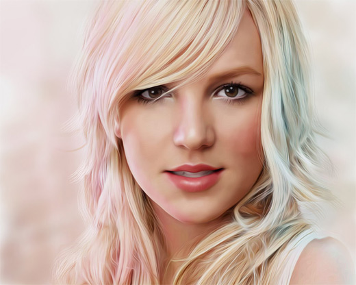Britney spears digital art painting celebrity