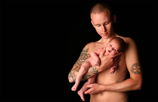 Cute baby father child son daughter photography