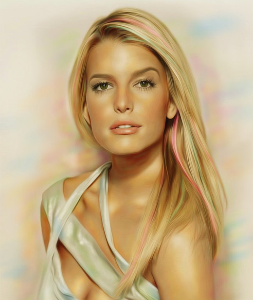 Jessica simpson digital art painting celebrity