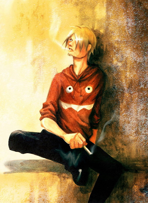 Relax chill sanji one piece illustrations artworks