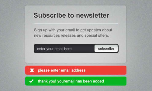 Newsletter Sign-up Form – Free PSD