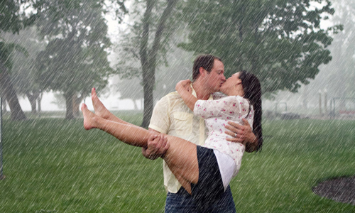 Kissing in the Rain