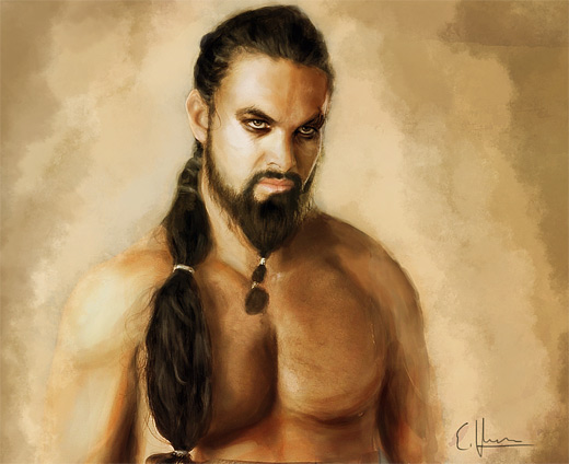 Khal game of thrones illustration artworks