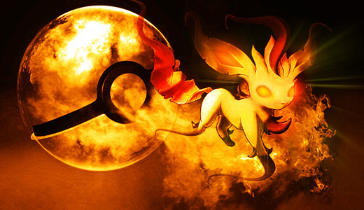 Fire leafeon pokeball designs wallpapers free download