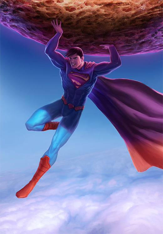 Strong superman man of steel fan art illustration artworks