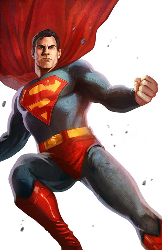 White superman man of steel fan art illustration artworks