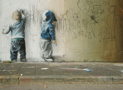 Kids children graffiti artworks collection