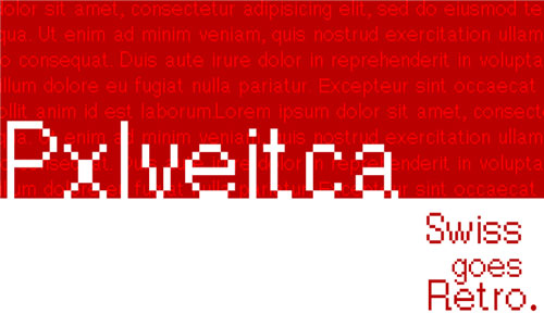 Pxlvetica font