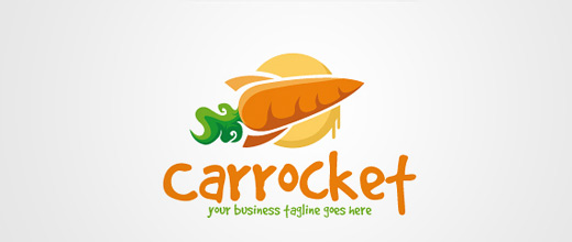 Cool rocket carrot logo design collection
