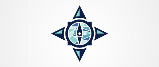 Church compass logo design collection