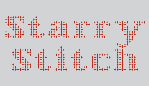 Stars pattern stitch fonts free download