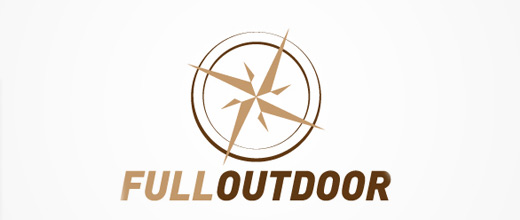 Brown outdoor compass logo design collection