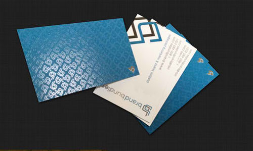 Blue Spot UV Business Card