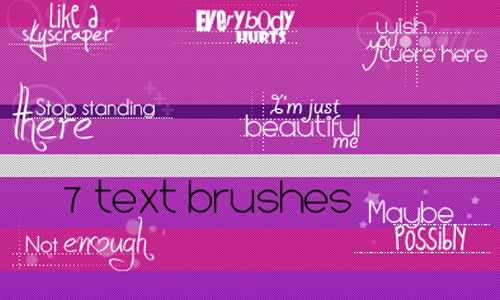 7 Text brushes