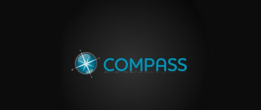 Blue compass logo design collection