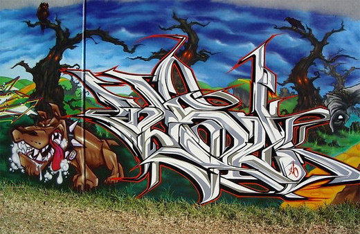 Bull dog graffiti artworks collection