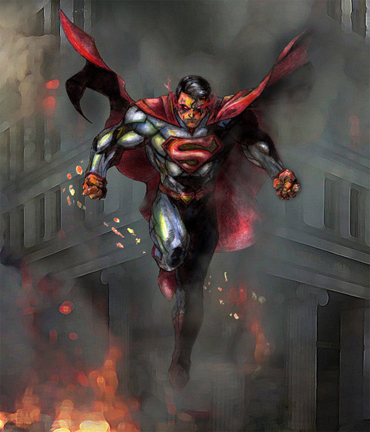 Caricature superman man of steel fan art illustration artworks