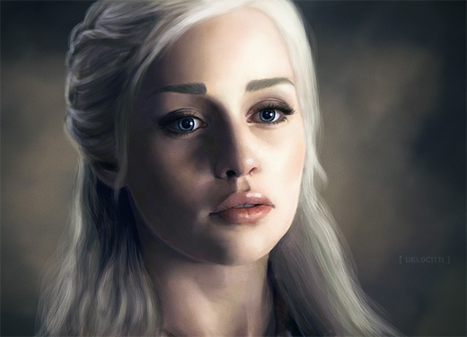 Daenerys speed paint game of thrones illustration artworks