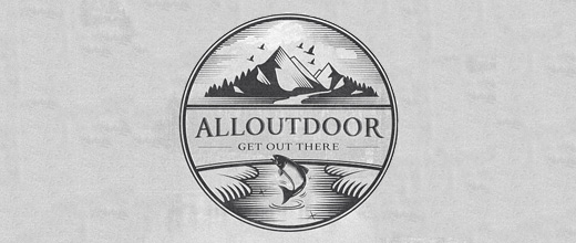 Outdoor mountain logo design collection