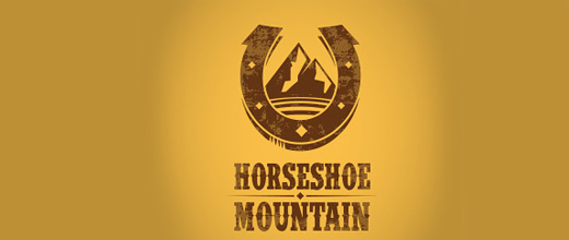 Horse ranch mountain logo design collection