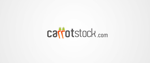 Typography carrot logo design collection