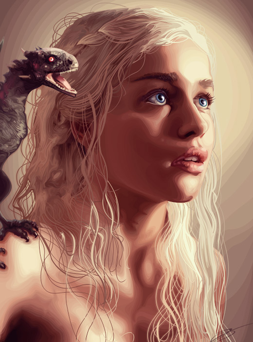 Daenerys targaryen game of thrones illustration artworks