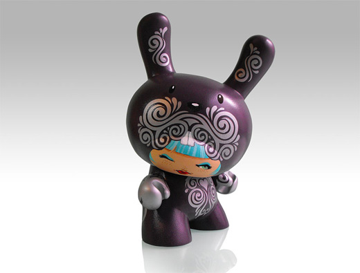 Cute purple bunny dunny vinyl toys design