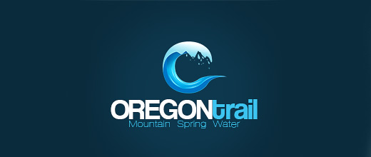 Spring water mountain logo design collection