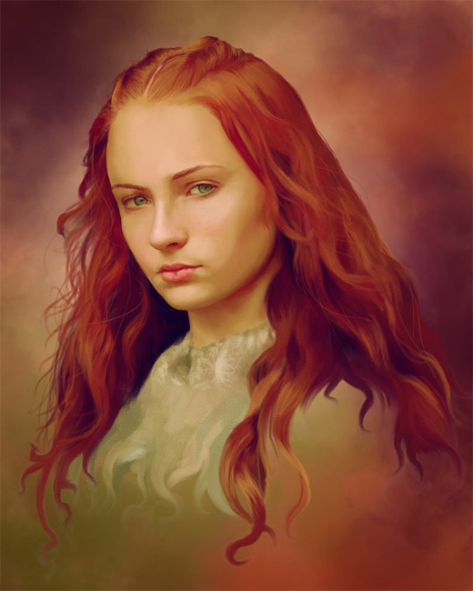 Sansa stark game of thrones illustration artworks