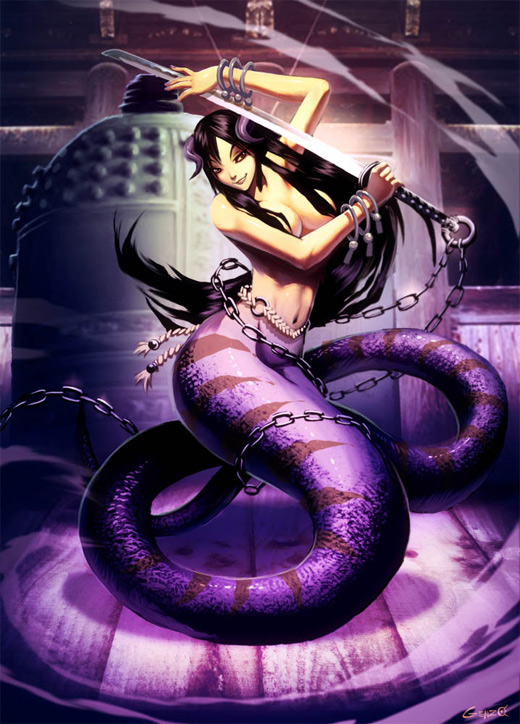 Serpent isis world of warcraft illustration artworks