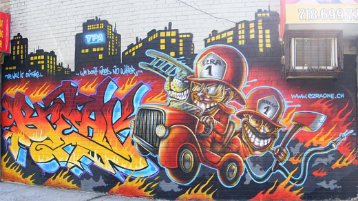 Firefighters firemen graffiti artworks collection