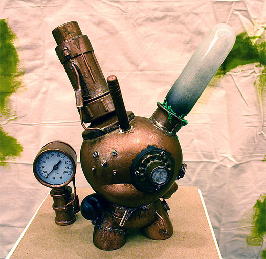 Robot steampunk dunny vinyl toys design