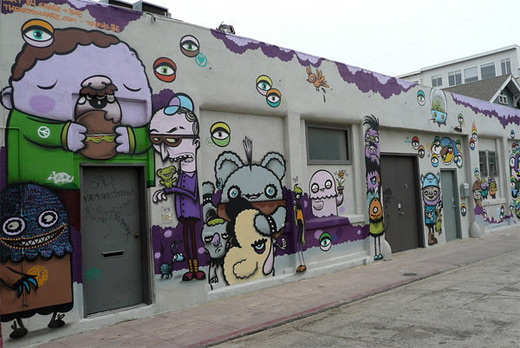 Cartoon graffiti artworks collection