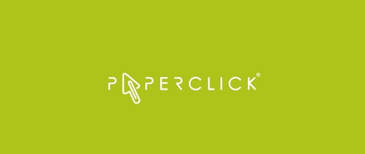 Pointer cursor paper clip logo design collection