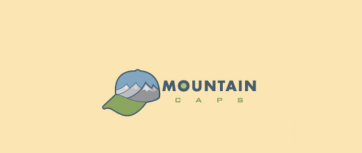 Caps mountain logo design collection