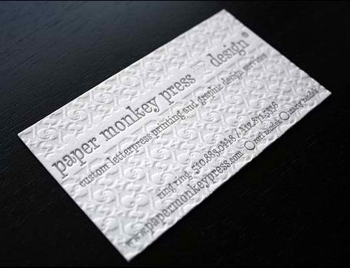 Paper Monkey Press business card