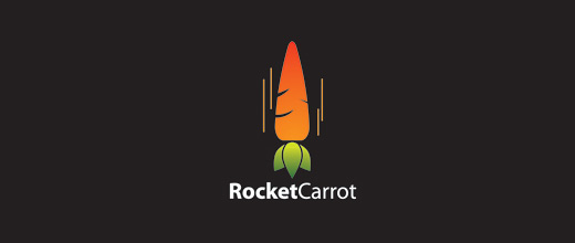 Flying rocket carrot logo design collection