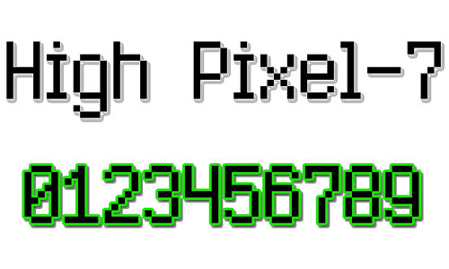 High Pixel-7 font