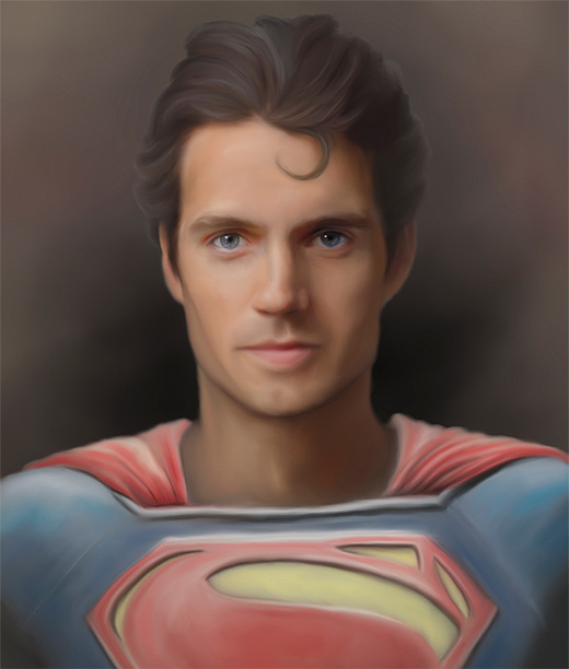 Speed painting superman man of steel fan art illustration artworks