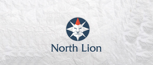 Lion compass logo design collection