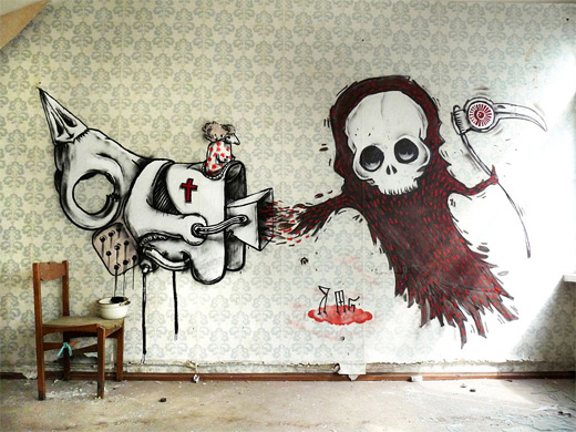 Death reaper graffiti artworks collection