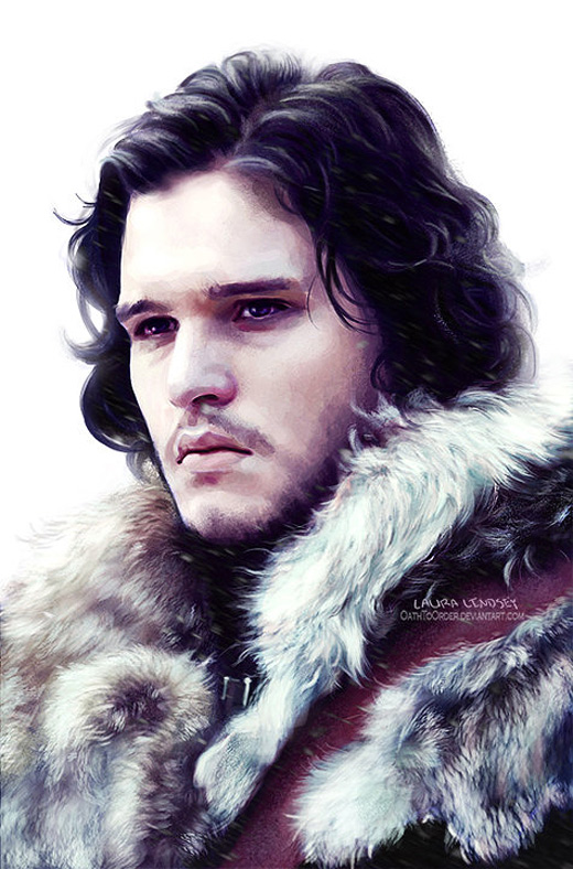 Jon snow game of thrones illustration artworks