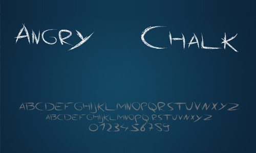Angry Chalk font