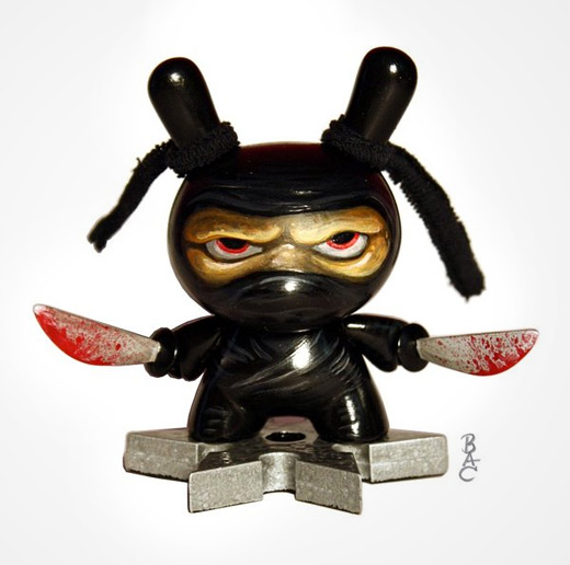 Black ninja dunny vinyl toys design