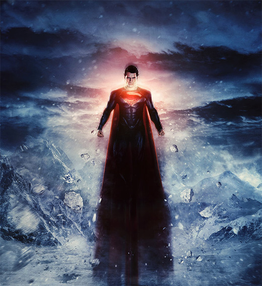 Poster superman man of steel fan art illustration artworks